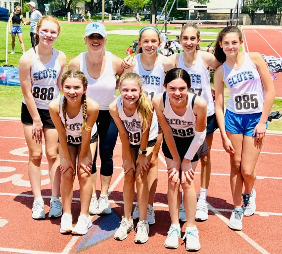 Adelaide with her team the Scotts in 2023