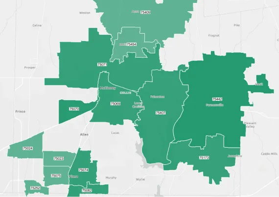 Collin County Invest America Map