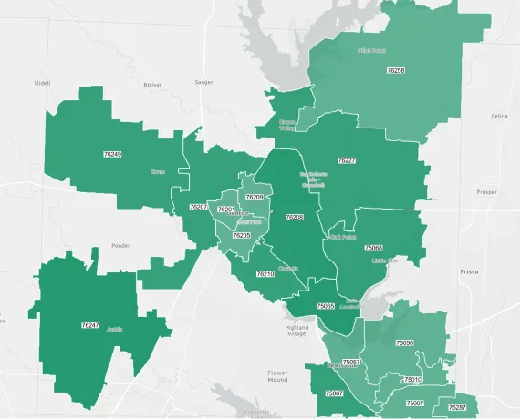 Denton County Invest America Map