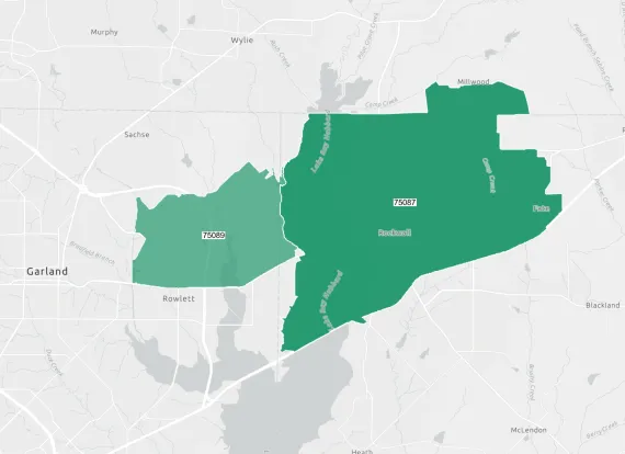 Rockwall County Invest America Map