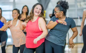 two women dancing